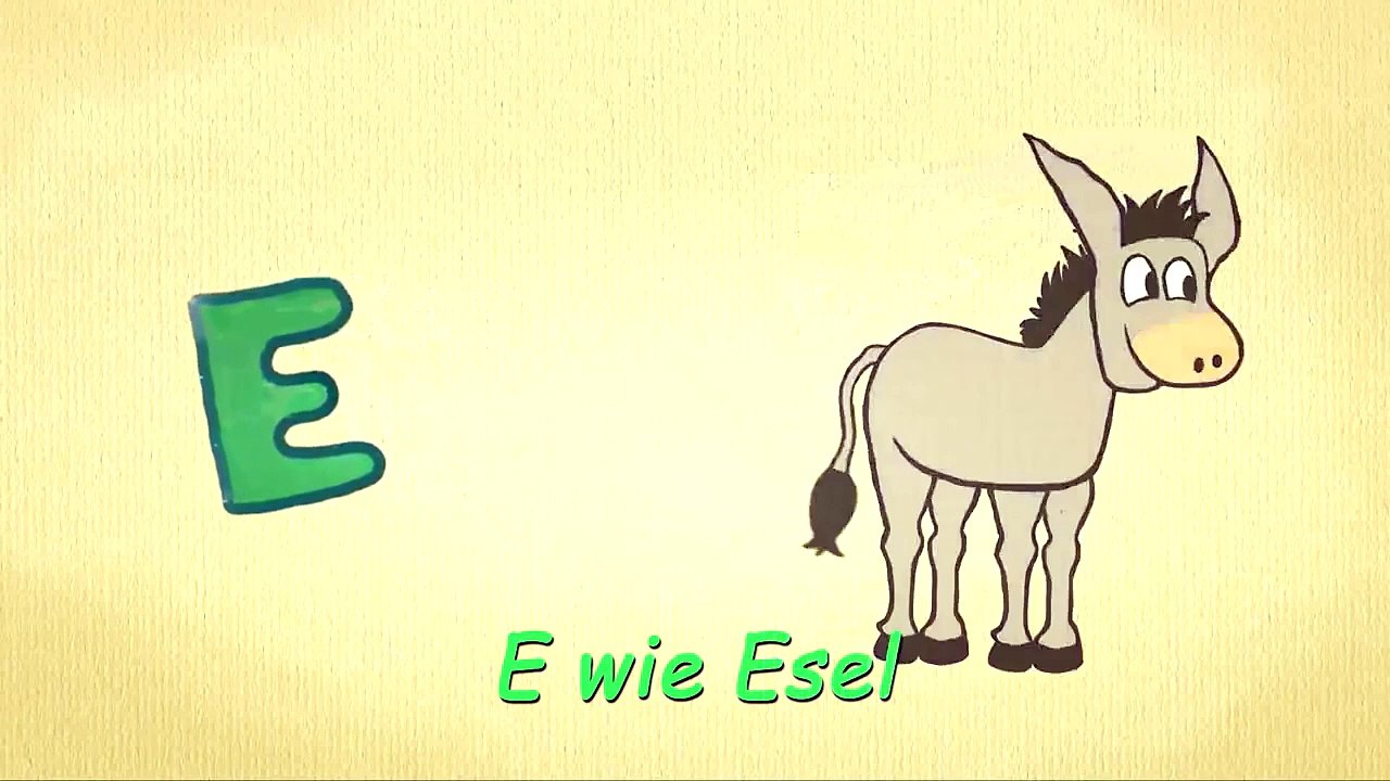 Buchstaben lernen deutsch - das E-LIED - singend das Alphabet lernen - Let
