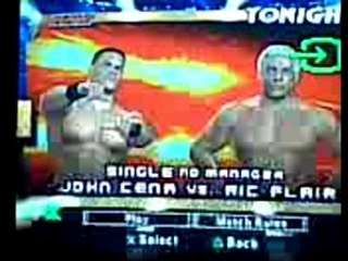 John Cena v.s Ric Flair (PS2 WWE - 13.08.07 RAW) MAİN EVENT