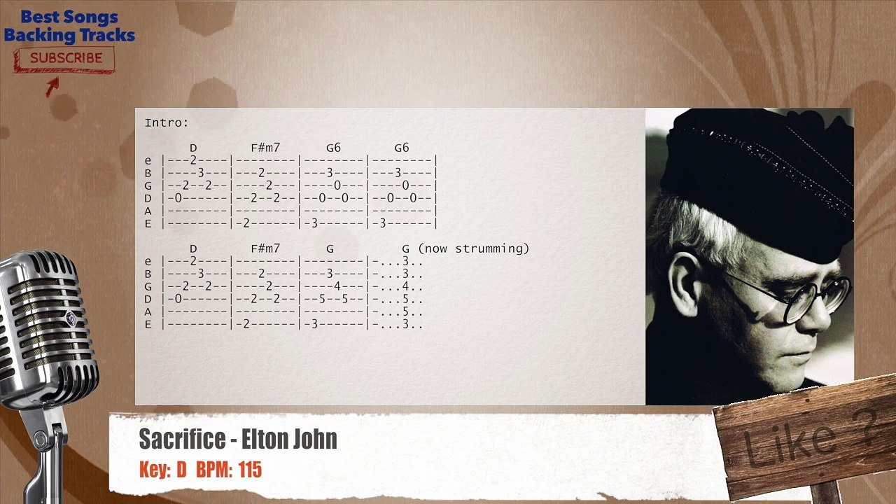 Sacrifice - Elton John Vocal Backing Track with chords and lyrics