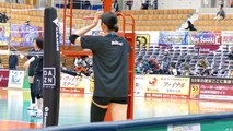 PFU 島畑奈緒子　Naoko Shimahata　vs NEC　試合前練習　2017.01.08