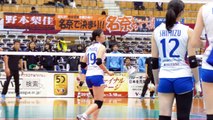 PFU 島畑奈緒子　Naoko Shimahata　vs 久光　試合前練習　2017.01.09