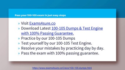 100-105 Dumps With 100% Passing Guarantee