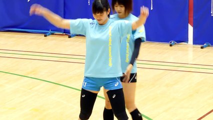 アクアフェアリーズ 平谷里奈 RIna Hiratani　試合前ストレッチ　2016 Vサマーリーグ 2016.07.02