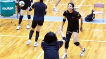 第58回近畿総合 JTマーヴェラス 田中美咲 Misaki Tanaka 準々決勝 試合前練習　2016.9.4