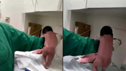 A Kid Started Walking RIGHT AFTER Birth ( Video )