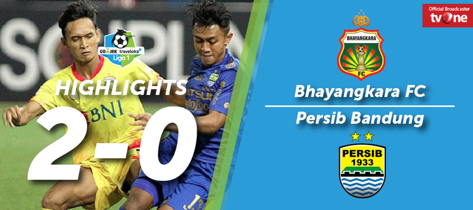 Highlight Liga 1 - Bhayangkara FC vs Persib Bandung (2-0)