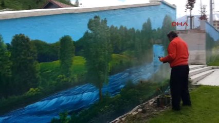 Erzurum Belediyenin 'Taşeron Ressamı'