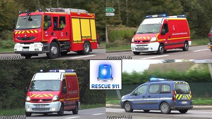 Départ pour accident - Sapeurs Pompiers de Chalon-sur-Saône + Gendarmerie