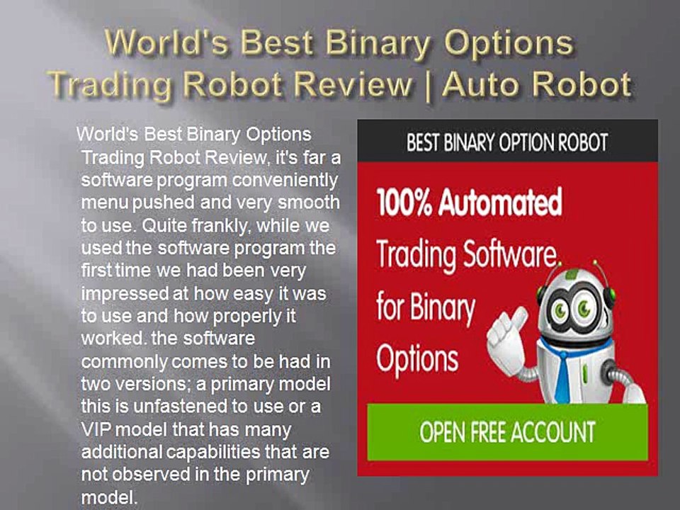 World's Best Binary Options Trading Robot Review | Auto Robot