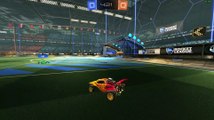 Rocket League: Probably the cleanest back wall shot I've hit.