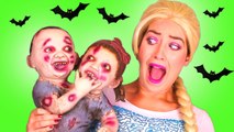 Spiderman & Frozen Elsa HALLOWEEN PRANK!! w_ Maleficent Joker Princess Rapunzel! Superhero Fun _)