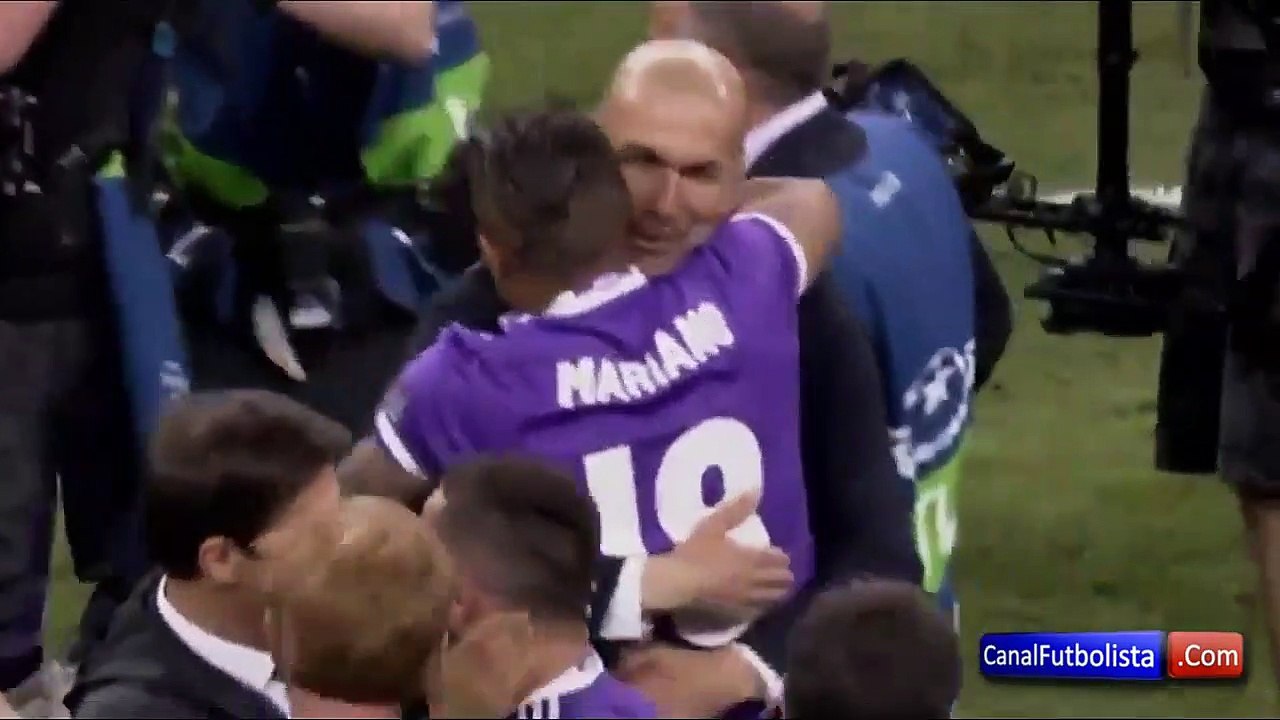 James Rodriguez ignora a Zidane en la celebración del Real Madrid tras ganar la Champions
