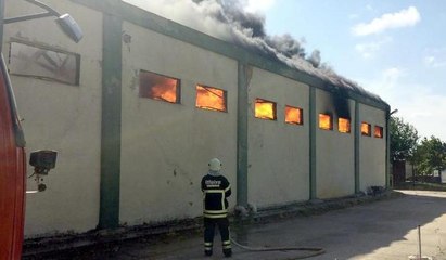 Tekirdağ'da fabrika yangını
