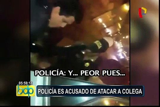 San Juan de Lurigancho: policía es acusado de agredir a colega durante intervención