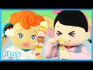 캐빈과 캐리의 아이스크림 쌓기 게임 대결 놀이 | 캐리 앤 플레이