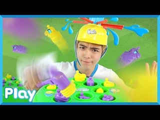 캐빈의 공룡 사냥 보드게임 미션 물폭탄 벌칙 놀이 l 캐리앤 플레이