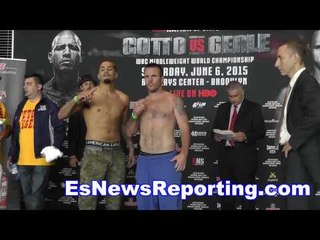 Junior Younan vs Mike Sawyer Weigh In & Faceoff - EsNews boxing