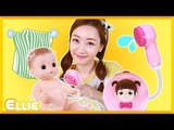 愛麗的kongsuni娃娃洗澡玩具遊戲 | 愛麗和故事 EllieAndStory