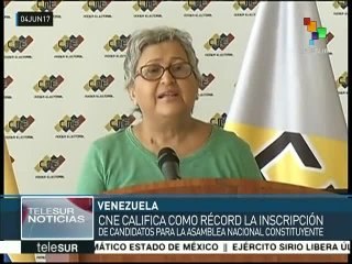 Ofrece CNE venezolano número de inscritos de cara a constituyente