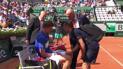 Roland-Garros 2017 : Anderson jette l'éponge, Cilic file en quart ! (3-6, 0-3)