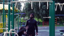 Determined seven-year-old overcomes her fear of monkey bars