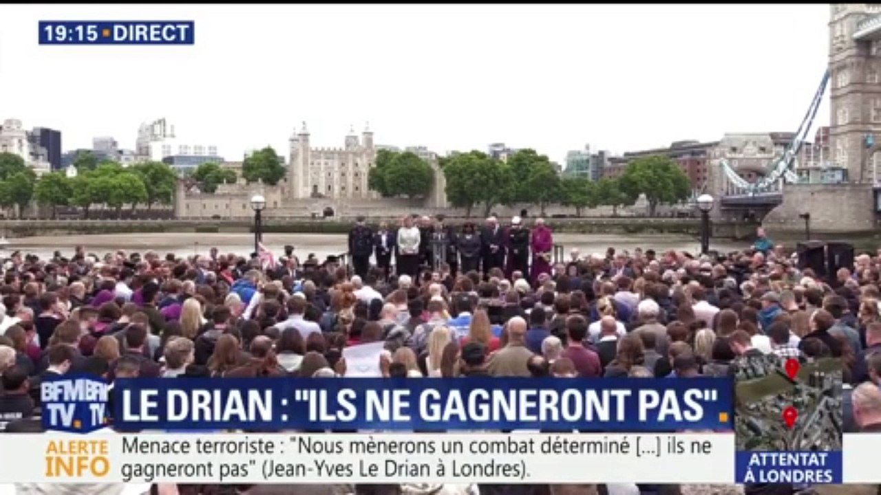 Minute de silence près du London Bridge, deux jours après l’attentat de Londres