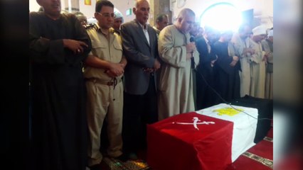 سوهاج تودع شهيد سيناء فى جنازة عسكرية بجرجا