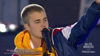 Justin Bieber Emotional Speech "God Is In The Midst Of Darkness"  One Love Manchester