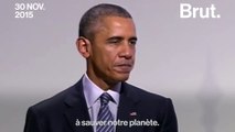 Il y a un 1 an et demi, le discours d'Obama à la COP 21