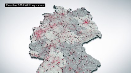 Audi g-tron long distance mobility Audi e-gas - Animation