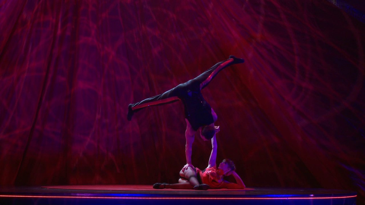 Acrobatic adagio tango Duo Primavera