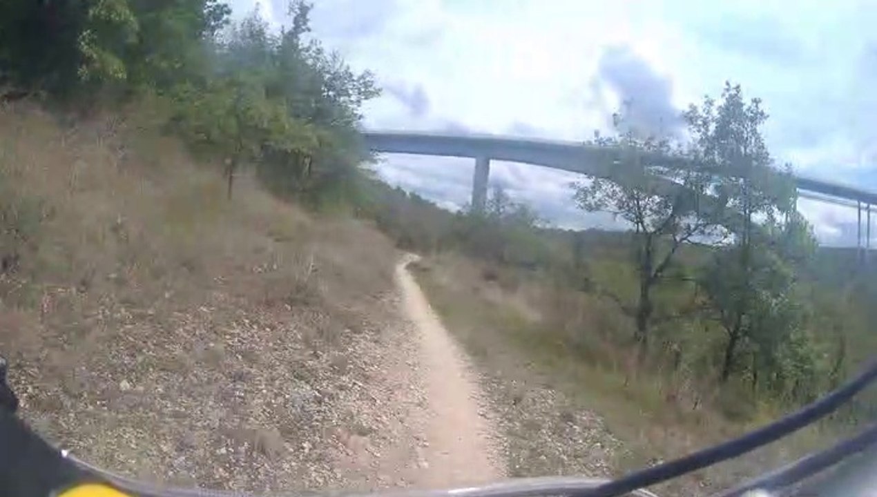 raid VTT 100km Transbrac 2017,  vers le viaduc