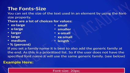 Introduction to CSS Fonts, Texts and Colors - Lesson 7