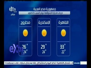 #غرفة_الأخبار | حالة الطقس ودرجات الحرارة ليوم 3 أكتوبر 2015