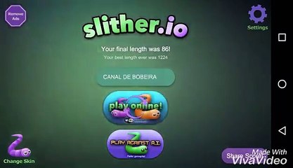 UMA PARTIDA NOOB - SLITHER.IO