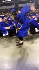 Graduation Backflip Fail