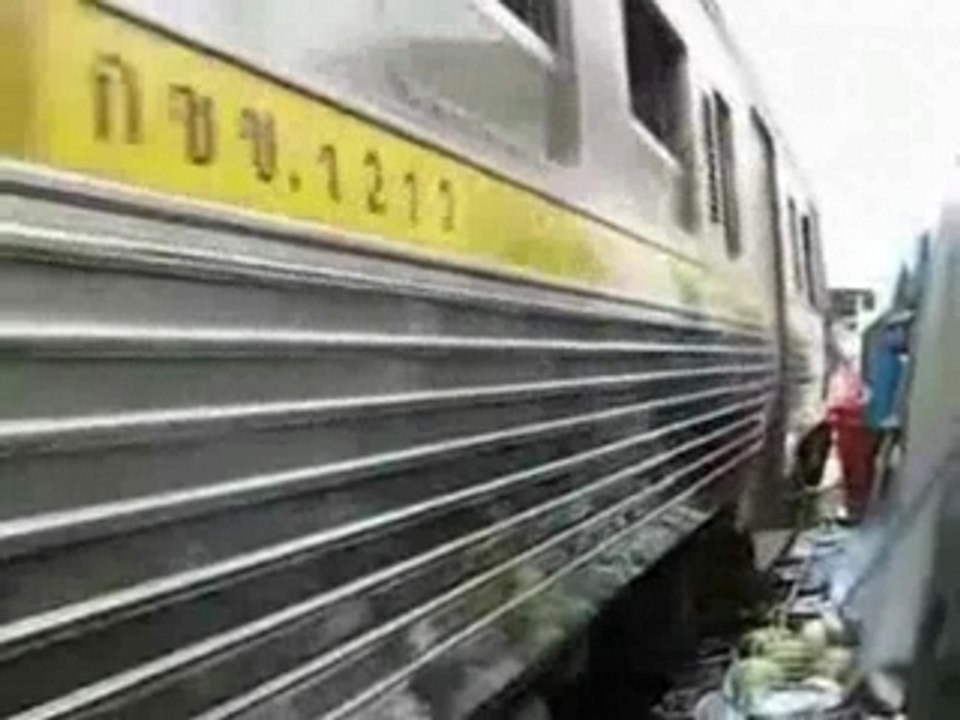 Train in Bangkok Market