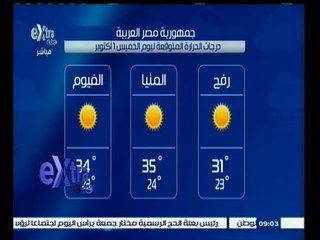 #غرفة_الأخبار | أخبار الطقس ودرجات الحرارة ليوم 1 أكتوبر 2015