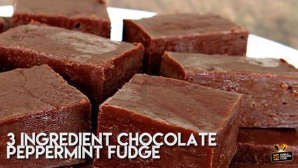 3 INGREDIENT CHOCOLATE PEPPERMINT FUDGE