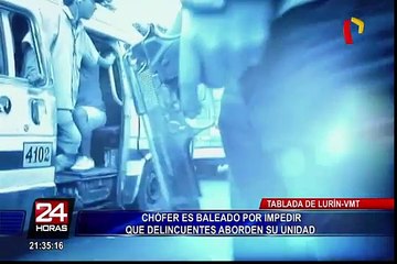 VMT: conductor baleado se viene recuperando favorablemente tras asalto