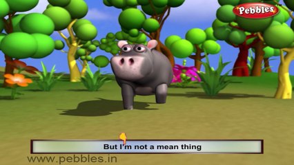 Hippopotamus |  3D animated nursery rhymes for kids with lyrics | popular animals rhyme for kids | Hippopotamus song | Animal songs | Funny rhymes for kids | cartoon | 3D animation | Top rhymes of animals for children