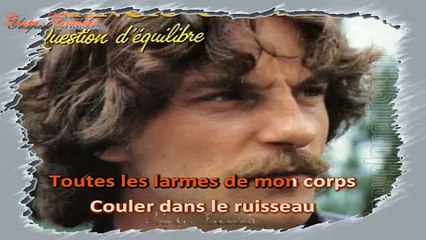 Francis Cabrel - Question d'équilibre KARAOKE / INSTRUMENTAL