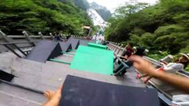 Course de parkour incroyable sur le Mont Tianmen