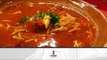 Prepara una sopa de fideos con pollo y chorizo