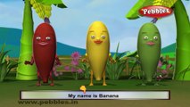 Banana | 3D animated nursery rhymes for kids with lyrics  | popular Fruits rhyme for kids |  banana song | fruits songs | Funny rhymes for kids  | cartoon | 3D animation | Top rhymes of Fruits for children