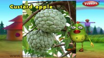 Custard Apple | 3D animated nursery rhymes for kids with lyrics  | popular Fruits rhyme for kids |Custard apple song | Fruits songs |  Funny rhymes for kids | cartoon  | 3D animation | Top rhymes of fruits for children
