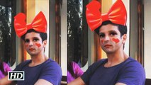 Hilarious | Farhan in red Lipstick and a red bow on head