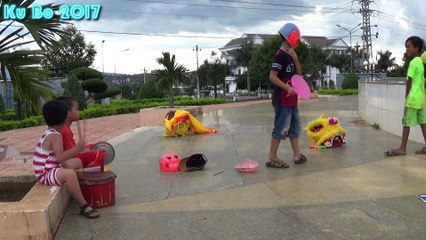 ông địa múa lân siêu hài hước - danh trong hay nhat - lion dance drumming - Ku Bo Đẹp Trai