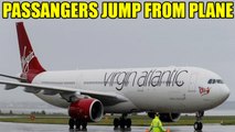 Australia : Passengers jumped from plane after hoax threat note created panic | Oneindia News