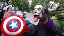 Spiderman SAW Lion Attack!!! Superheroes Fun Venom Hulk Joker Children Action Movies